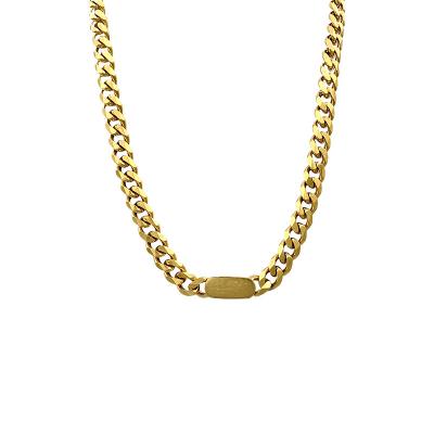 China TRENDARY Fashion Jewelry Necklaces Cuban Link Chain 18k Gold Plated Hip Hop Necklace For Women Men for sale