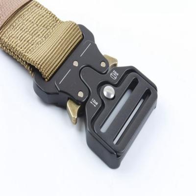 China New Comfortable Combat Duty Canvas Sports Tactical Belt With Buckle Plastic Army Military Outdoor Adjustable Belt for sale