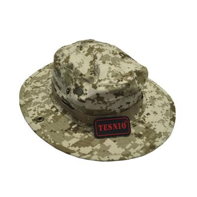 China Checked Bucket Hat Boonie Hunting Fishing Outdoor Wide Brimmed Hats Military for sale