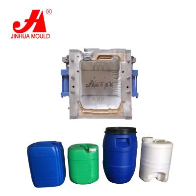 China HDPE 20l 25l 30l aluminum/steel plastic jerry can mold with deflasher system plastic blow molding barrel plastic chemical mold for sale