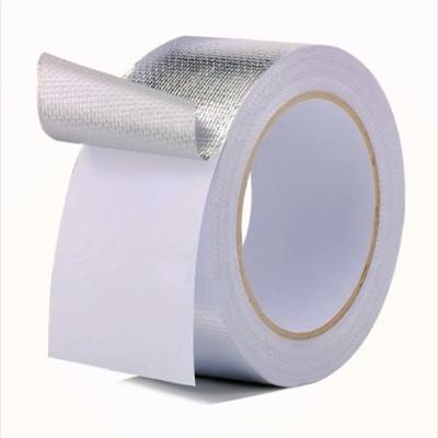 China Low Price Heat Resistant High Strength Fire Retardant Fiber Cloth Aluminum Foil Reinforced Tape With Coating for sale