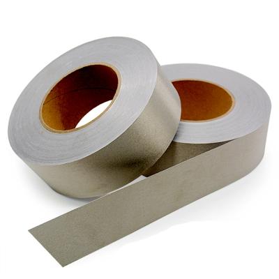 China Qualified Soft Anti-interference Heat Resistant Vendor Plain Weave The Silver Heat Resistant Conductive Cloth Fabric Tape for sale