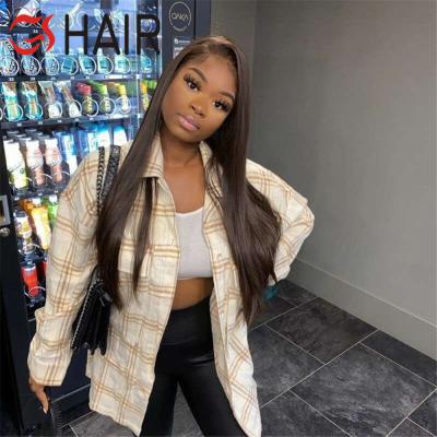 China Top Quality Transparent Swiss Straight 13x6 Lace Wig, Mink Brazilian Hair Wig, Raw Straight Hair Lace Wig for sale