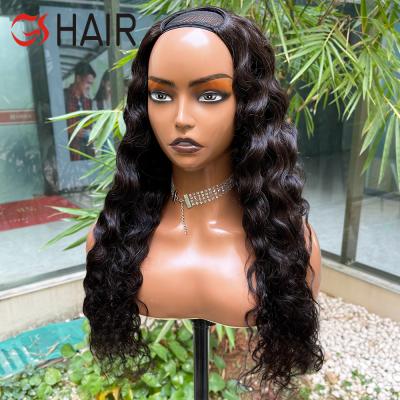 China High Quality Swiss Lace U Part Hair Wigs For Black Women,Custom U Part Clip In Wig,Wholesale Brazilian Human U Part Wigs Vendor for sale