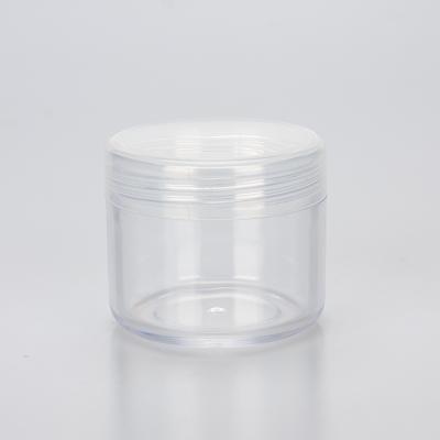 China Recycable 20ml Cosmetic Sample Makeup Jar PS Clear Plastic Container Jar for sale