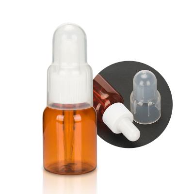 China BEAUTY PACKAGING 25ml 35ml 50ml PET Amber Plastic Dropper Bottle For Cosmetic Essential Serum for sale