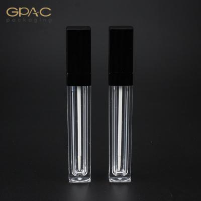 China Cosmetics In Stock Simple Style Matte Black Lipstick Container DIY Empty Lip Balm Tubes for sale