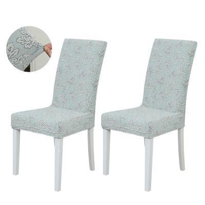 China Beautiful high elastic fabric stretch floral jacquard chair covers for dining room chair cover spandex for sale