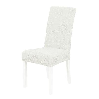 China Elastic Fabric Seat Chairs Tarpaulin Protector Stretch Dining Chair Cover Wedding Chair Cover Set White for sale