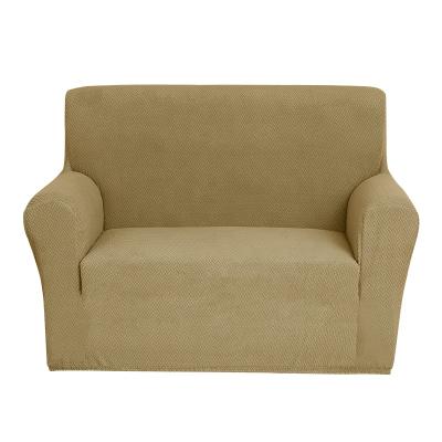 China Universal Fleece Sofa Cover For Reclining Sofa 3 Seat Elastic Custom Sofa Cover Brown Anti Slip for sale