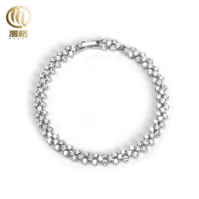 China FASHIONABLE new product high quality popular accessories copper ring bracelet ladies set with diamond bracelet for sale