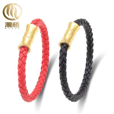 China FASHIONABLE Our Own Manufacturer High Standard Delicate Unisex Luck Bracelet Hug Stainless Steel for sale