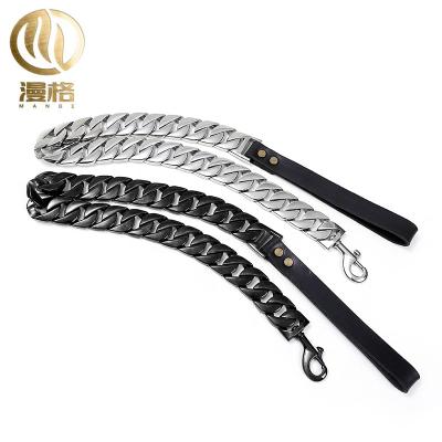 China Stainless the price is reasonable and exquisite 2020 the most product stainless steel metal dog chain custom pet lead chain for sale