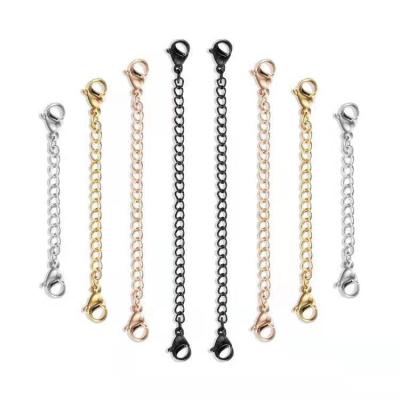 China Stainless Steel Necklace Bracelet Supplement Chain Connection Jewelry Accessories Lobster Hugs Extension Chain for sale