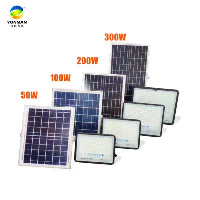 China Universal modern garden high lumen solar panel ip67 200W smart star led solar flood for sale