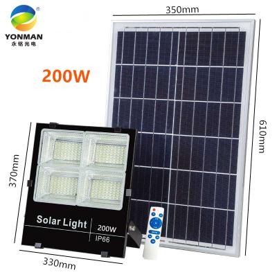 China ROAD/Garden die cast modern outdoor 200W garden aluminum led integrated solar panel 6V smd ip67 solar flood light for sale