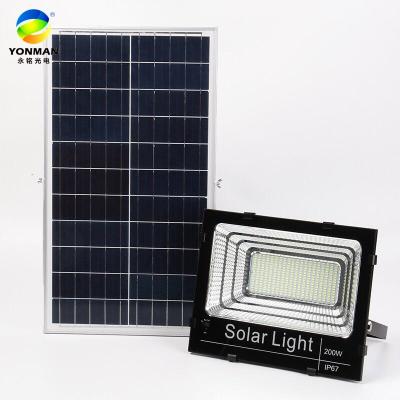 China EXIT GATE 200 Watt Modern Waterproof Outdoor Lithium Battery Solar Panel Led Solar Flood Light for sale