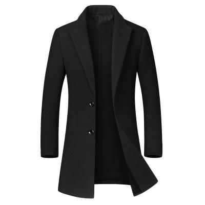 China Anti-wrinkle Newly Designed Single Breasted Wool Coat Slim Fit Long Winter Coat For Men for sale