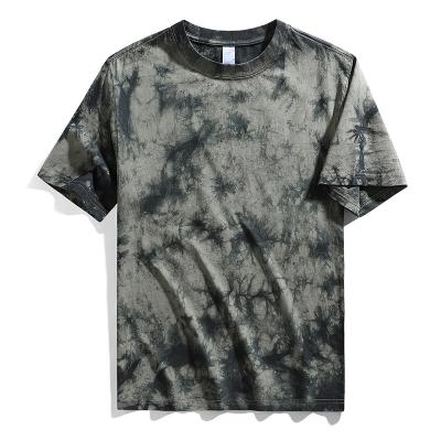 China Breathable Camouflage T-shirt Men Tie Dye Printed 2021 New Design 100% Cotton High Street Style 10 Colors T Shirt For Men for sale