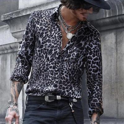 China Mens Full Sleeve 2XL Amazon Version Men's Clothing Vacation Vacation Long Sleeve Shirts Print Shirt Regular Hot Viable Fit Regular for sale