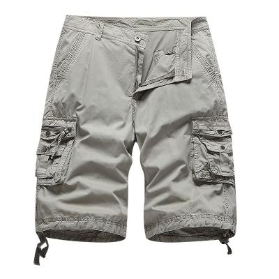 China 100% Breathable Cotton Men Workout Cargo Shorts High Quality Pants Pockets Militar Cotton Loose Style 2021 Summer Shorts for sale