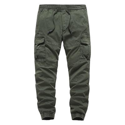 China High Quality Men's Breathable 98% Cotton Fitness Pants Mens Army Pants 2021 New Fashion Navy Pockets Loose Mens Cargo Pants for sale