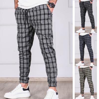 China Breathable office plus 3XL size 3XL fashion style fashion style english plaid english plaid men's pants and pants men's breeches breathable for sale