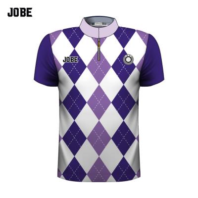 China Wholesale Men's Sublimation Bowling QUICK DRY Zipper Polo Wicking Rolling Shirts With Any Color for sale