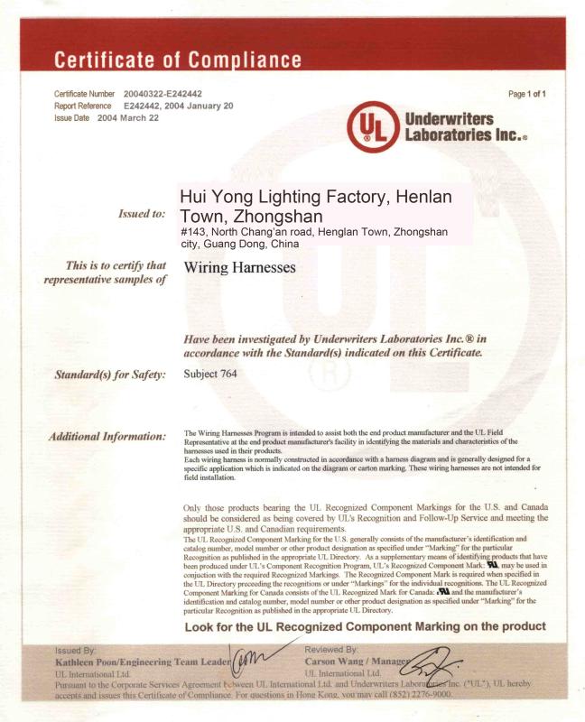 UL - Lin & Yang Lighting Co., Ltd.