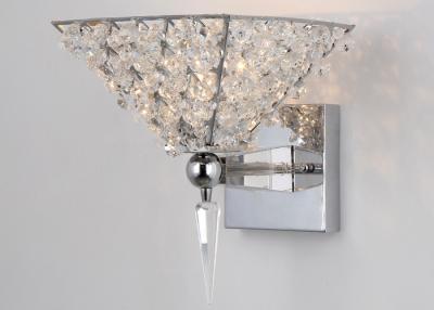 China 1 Light Chrome Crystal E12 Indoor Wall Lights With Iron Welding for sale