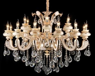 China Indoor Luxury Crystal Chandeliers / Crystal Ceiling Lights For Housing Estates for sale