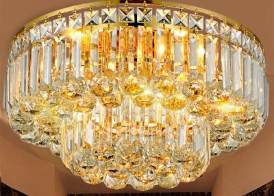 China Luxury K9 Golden Crystal Ceiling Lights Dinning Room Without Remote for sale