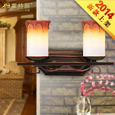 China Unique European Bathroom Over Mirror Lights , Wrought Iron Mirror Front Decoration Wall Lamp for sale