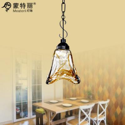 China Single Head Matte Black  Wrought Iron Lighting Fixtures Hanging Pendant Lights for sale