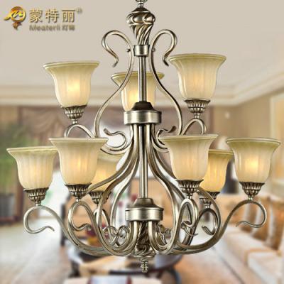 China Silver 9 Light Modern Metal Chandelier for sale