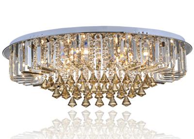 China Luxurious Crystal Ceiling Lights Fitting , Contemporary Unique Ceiling Mounted Chandelier for sale