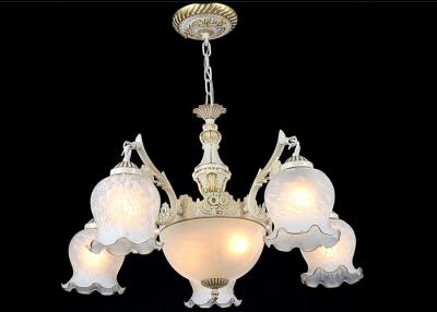 China Zinc Die Casting Retro / Modern Glass Chandeliers , European Baroco Style Pendant Lamp for sale