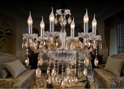 China Home Decoration Cognac Rustic Classic Chandeliers , Big Glass Pendant Chandelier for sale