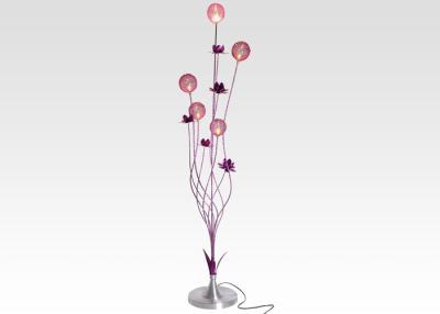 China Purple Aluminum Ikebana Decorative Floor Lamps , Home Decoration Flower Lamp for sale