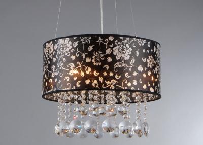 China 3 Lights Black PVC Contemporary Pendant Lighting E14 × 40W for sale