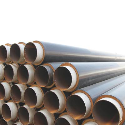 China SQUARE Liquid Stability Underground Direct Buried Pipe High Strength 28 Inch Pre Insulated Heat Insulation Carbon Steel Pipe / Tube for sale