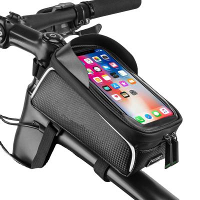 China Waterproof Phone Mount Water Proof Bike Tube Bag Holder Top Front Frame Bicycle Bag Accessories Bike Phone for sale