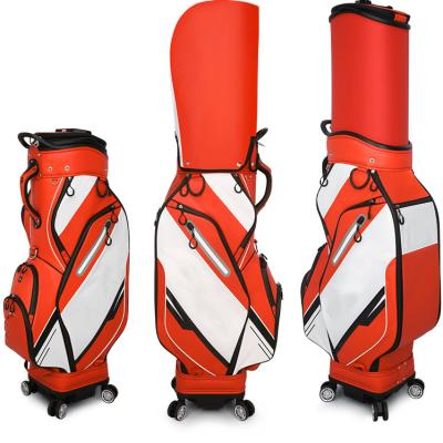 China Professional Custom Waterproof Outdoor Sports Nylon Golf Club Sling Shoulder Bag 5 Dividers For Men's Golf Bag for sale