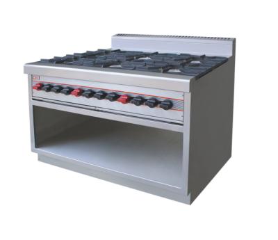 China Restaurant Equipment Kitchen Cooktops 4 Burner Gas Stove 6 Burner Gas Cooker Rack and Disassembly for Cooking for sale