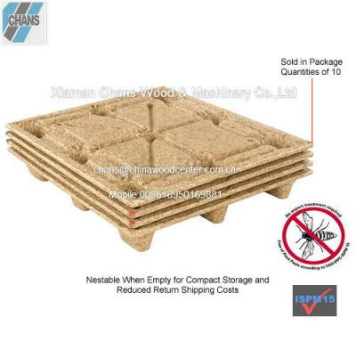 China Euro 1200x800 Single Faced Compressed Wood Chip Pallet 4 Pressed Way for sale