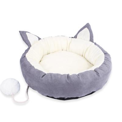 China Portable and Pillow Plush Sofa Beds Sleeping Puppy Nest Luxury Stored Dogs Small Cats Around Soft Washable Pet Cat Bed Plush Dog Bed for sale