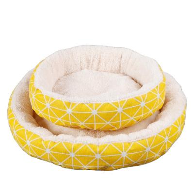 China Luxury Stored Cat Dogs Cat Fleece Pet Outdoor Plush Protective Flower Cooling Mat Sofa Cushion Cloth Orthopedic Dog Bed Large Circular for sale