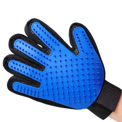 China Pet Comb Hair Removal Horse Handson Stocked Dog Bathing Massage Hands On Silicone Bath Deshedding Cat Pair Grooming Gloves For Pets for sale