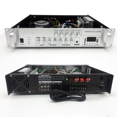 China PA System PA Power Amplifier Emission 5 ZONE Constant Volume Independent Separation Professional Voltage 650w Power Amplifier for sale