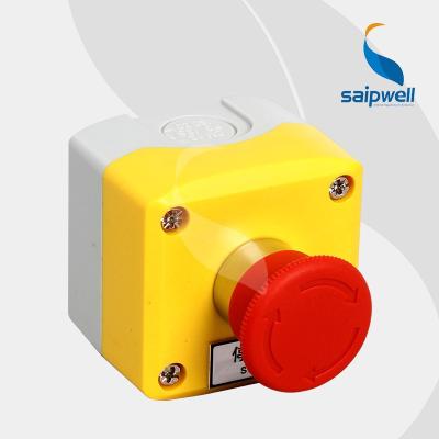 China PC/ABS Saipwell IP65 Waterproof CE Emergency Stop Electric Push Button Switch for sale